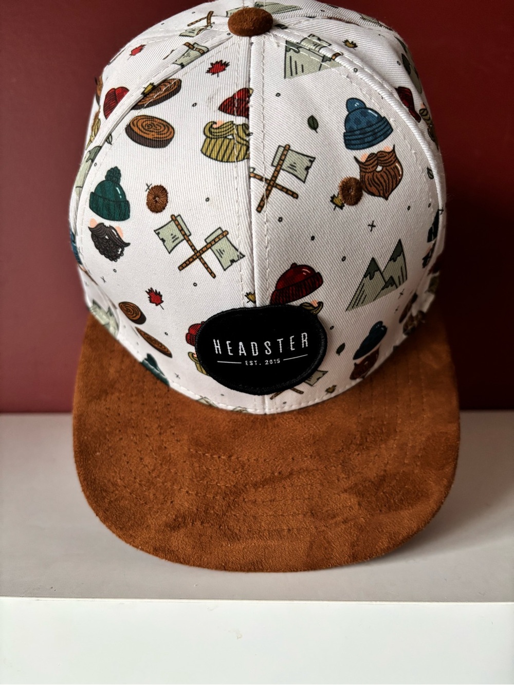 Kids HEADSTER Beard Jack SnapBack Hat Size 52cm (4-7Y)